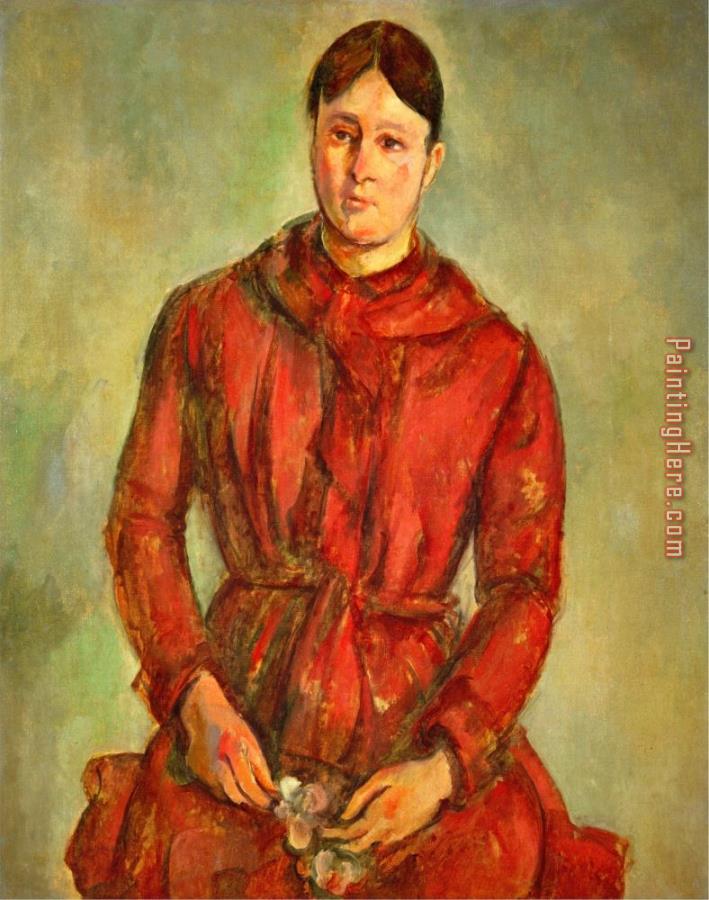 Paul Cezanne Madame Cezanne in a Red Dress 1888 1890